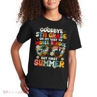 Goodbye 5th Grade Graduation To Middle school Hello Summer Kids T-Shirt thumb 2