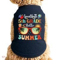 Goodbye 5th Grade Hello Summer Fifth Grade Student Teacher Doggie Tank thumb 0