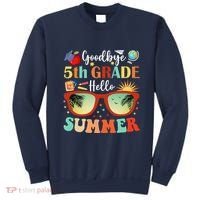 Goodbye 5th Grade Hello Summer Fifth Grade Student Teacher Sweatshirt thumb 0