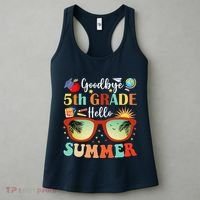 Goodbye 5th Grade Hello Summer Fifth Grade Student Teacher Women's Tank Top thumb 3