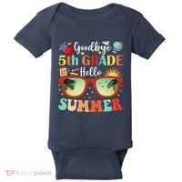 Goodbye 5th Grade Hello Summer Fifth Grade Student Teacher Baby Bodysuit thumb 0