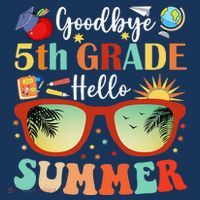 Goodbye 5th Grade Hello Summer Fifth Grade Student Teacher Baby Bodysuit thumb 2