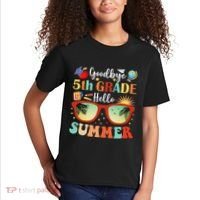 Goodbye 5th Grade Hello Summer Fifth Grade Student Teacher Kids T-Shirt thumb 2
