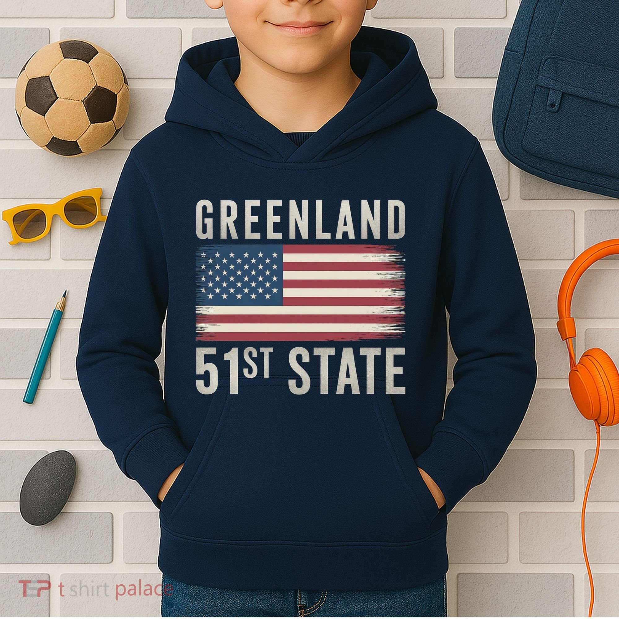 Greenland 51st State Kids Hoodie