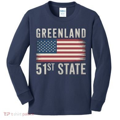 Greenland 51st State Kids Long Sleeve Shirt