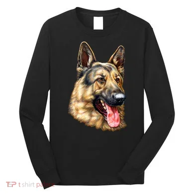 German Shepherd Face Long Sleeve Shirt