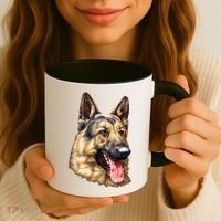 German Shepherd Face Coffee Mug thumb 3