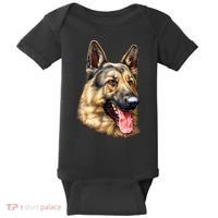 German Shepherd Face Baby Bodysuit thumb 0