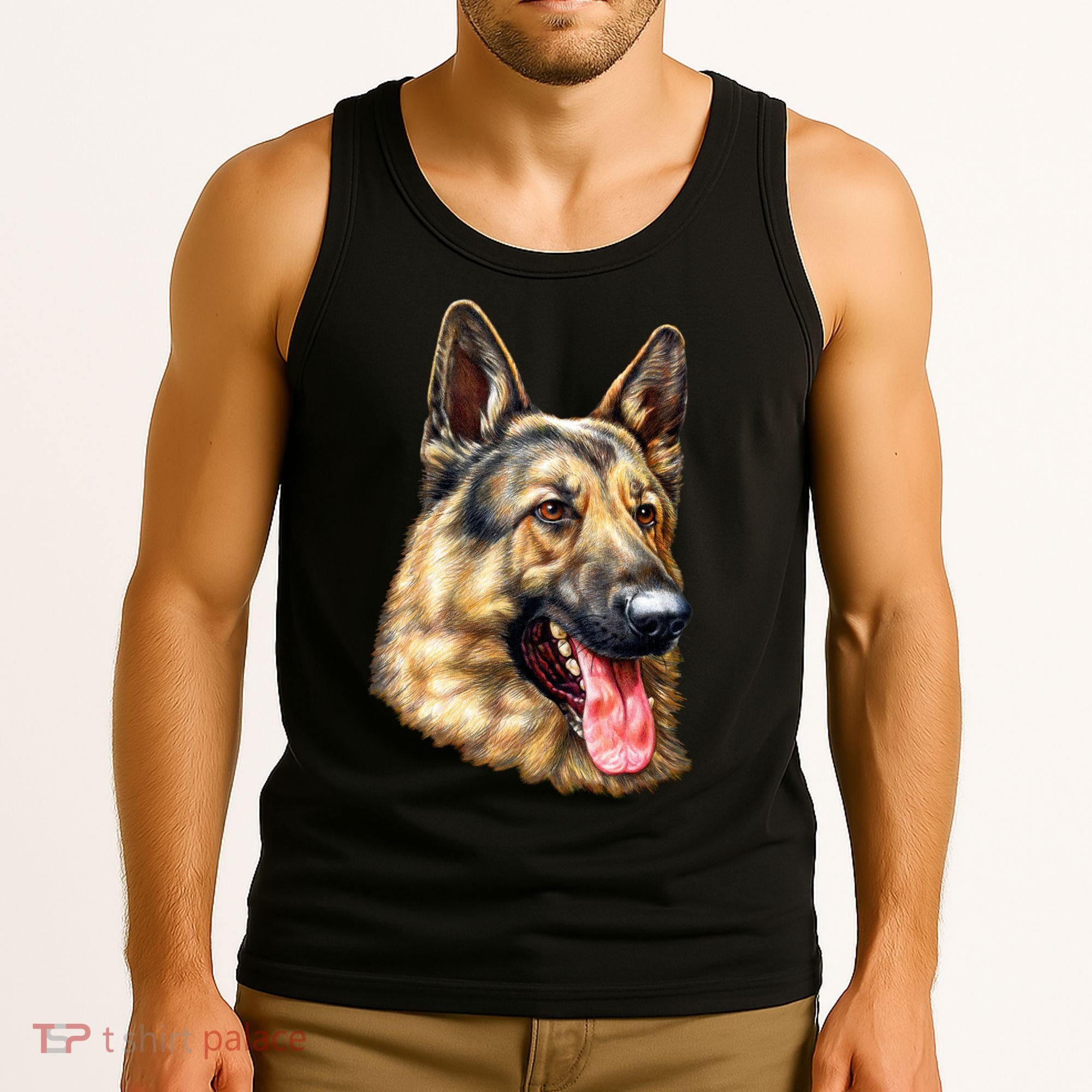 German Shepherd Face Tank Top