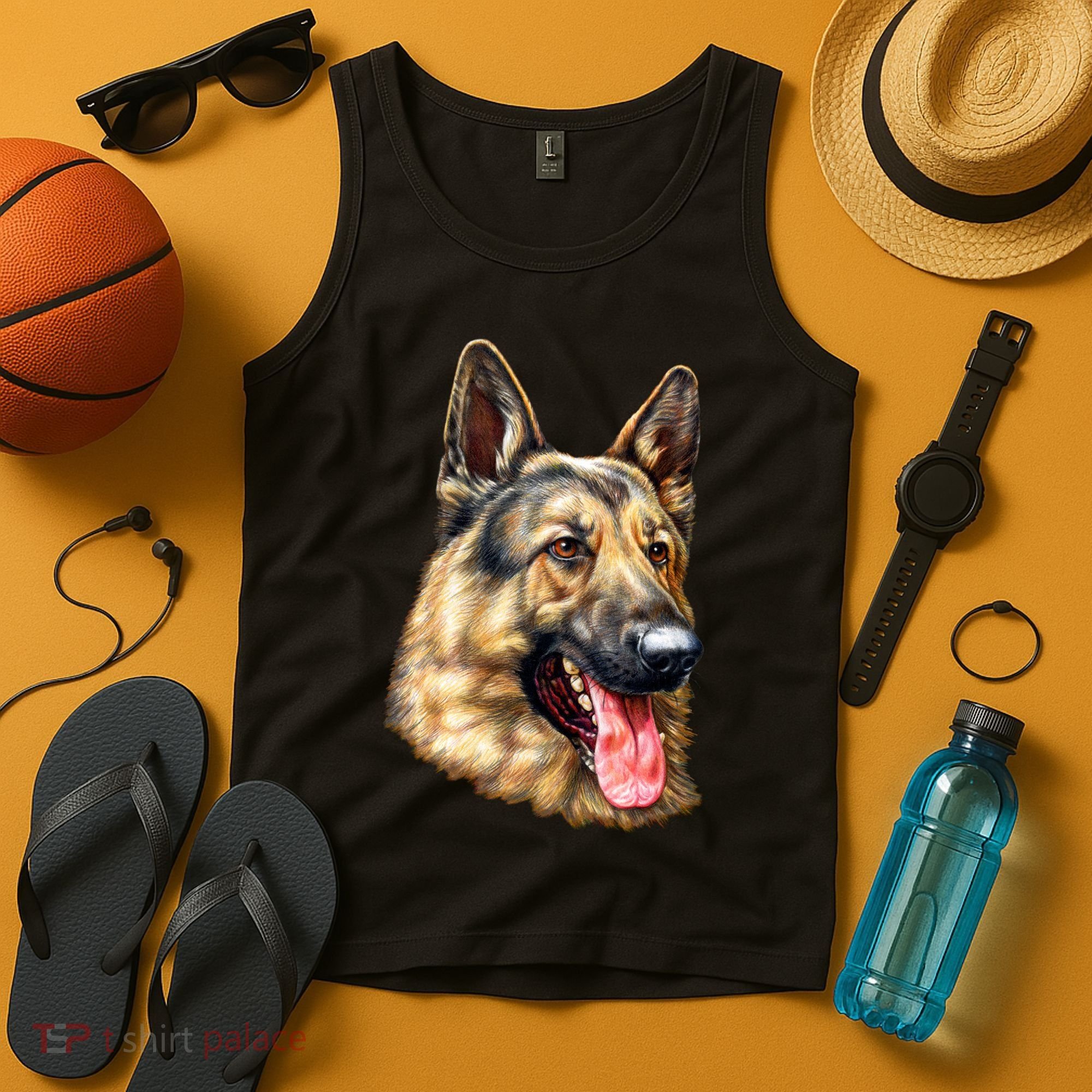 German Shepherd Face Tank Top