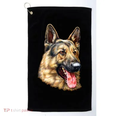 German Shepherd Face Golf Towel