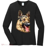 German Shepherd Face Women's Long Sleeve Shirt thumb 0