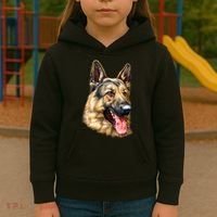 German Shepherd Face Kids Hoodie thumb 3