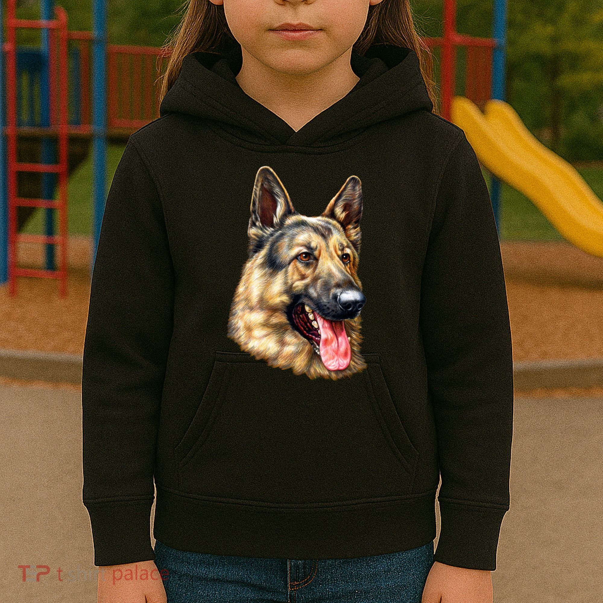 German Shepherd Face Kids Hoodie