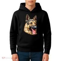 German Shepherd Face Kids Hoodie thumb 4