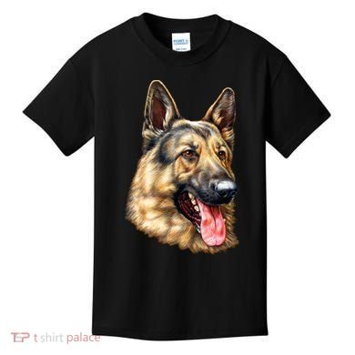German Shepherd Face Kids T-Shirt