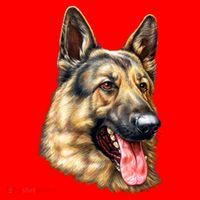 German Shepherd Face Santa Hat thumb 1