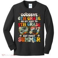 Goodbye 6th Grade Graduation To 7th Grade Hello Summer Kids Long Sleeve Shirt thumb 0
