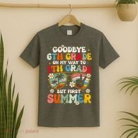 Goodbye 6th Grade Graduation To 7th Grade Hello Summer T-Shirt thumb 2