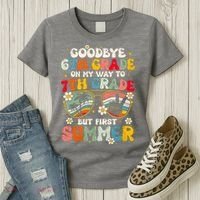 Goodbye 6th Grade Graduation To 7th Grade Hello Summer Women's T-Shirt thumb 3