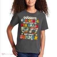 Goodbye 6th Grade Graduation To 7th Grade Hello Summer Kids T-Shirt thumb 2