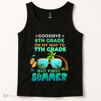 Goodbye 6th Grade Graduation To 7th Grade Hello Summer Tank Top thumb 2