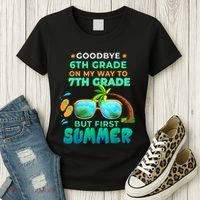 Goodbye 6th Grade Graduation To 7th Grade Hello Summer Women's T-Shirt thumb 3