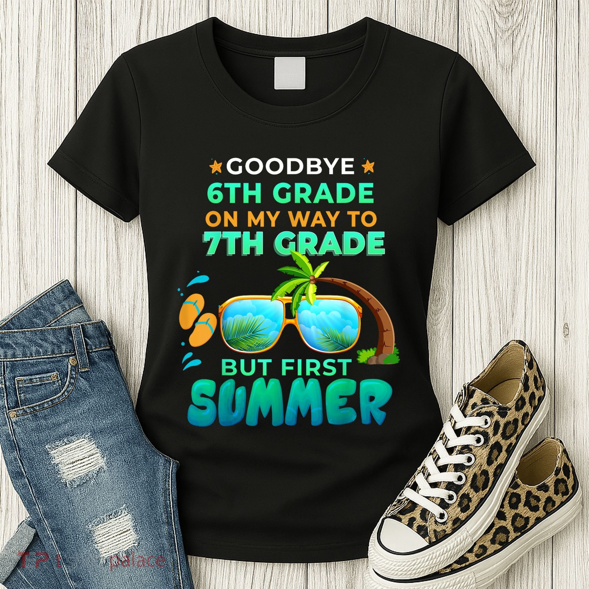Goodbye 6th Grade Graduation To 7th Grade Hello Summer Women's T-Shirt