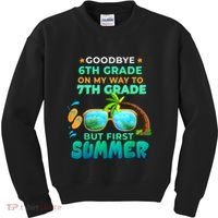 Goodbye 6th Grade Graduation To 7th Grade Hello Summer Kids Sweatshirt thumb 0