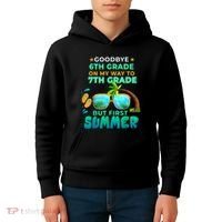 Goodbye 6th Grade Graduation To 7th Grade Hello Summer Kids Hoodie thumb 4
