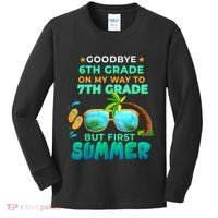 Goodbye 6th Grade Graduation To 7th Grade Hello Summer Kids Long Sleeve Shirt thumb 0