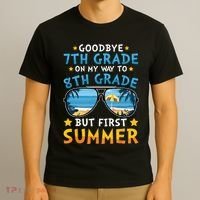 Goodbye 7th Grade Graduation To 8th Grade Hello Summer T-Shirt thumb 3