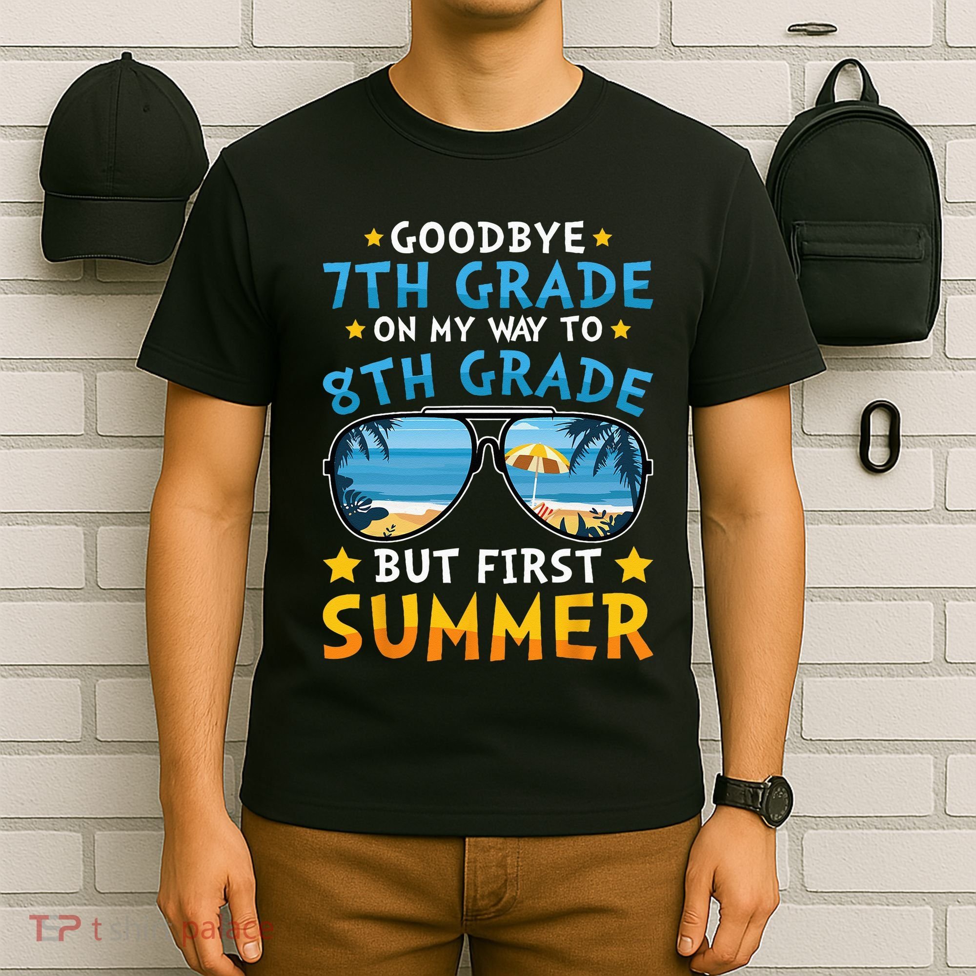 Goodbye 7th Grade Graduation To 8th Grade Hello Summer T-Shirt