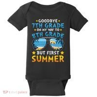 Goodbye 7th Grade Graduation To 8th Grade Hello Summer Baby Bodysuit thumb 0