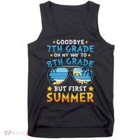 Goodbye 7th Grade Graduation To 8th Grade Hello Summer Tank Top thumb 0