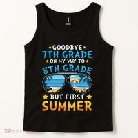 Goodbye 7th Grade Graduation To 8th Grade Hello Summer Tank Top thumb 2