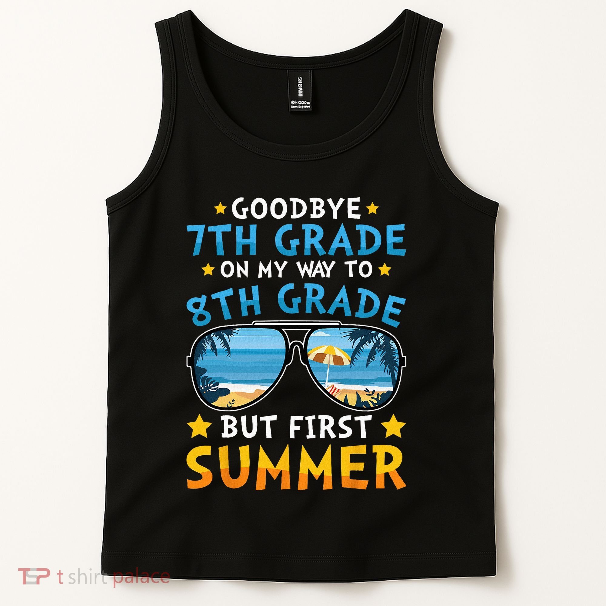 Goodbye 7th Grade Graduation To 8th Grade Hello Summer Tank Top
