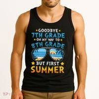 Goodbye 7th Grade Graduation To 8th Grade Hello Summer Tank Top thumb 3