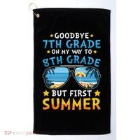 Goodbye 7th Grade Graduation To 8th Grade Hello Summer Golf Towel thumb 0