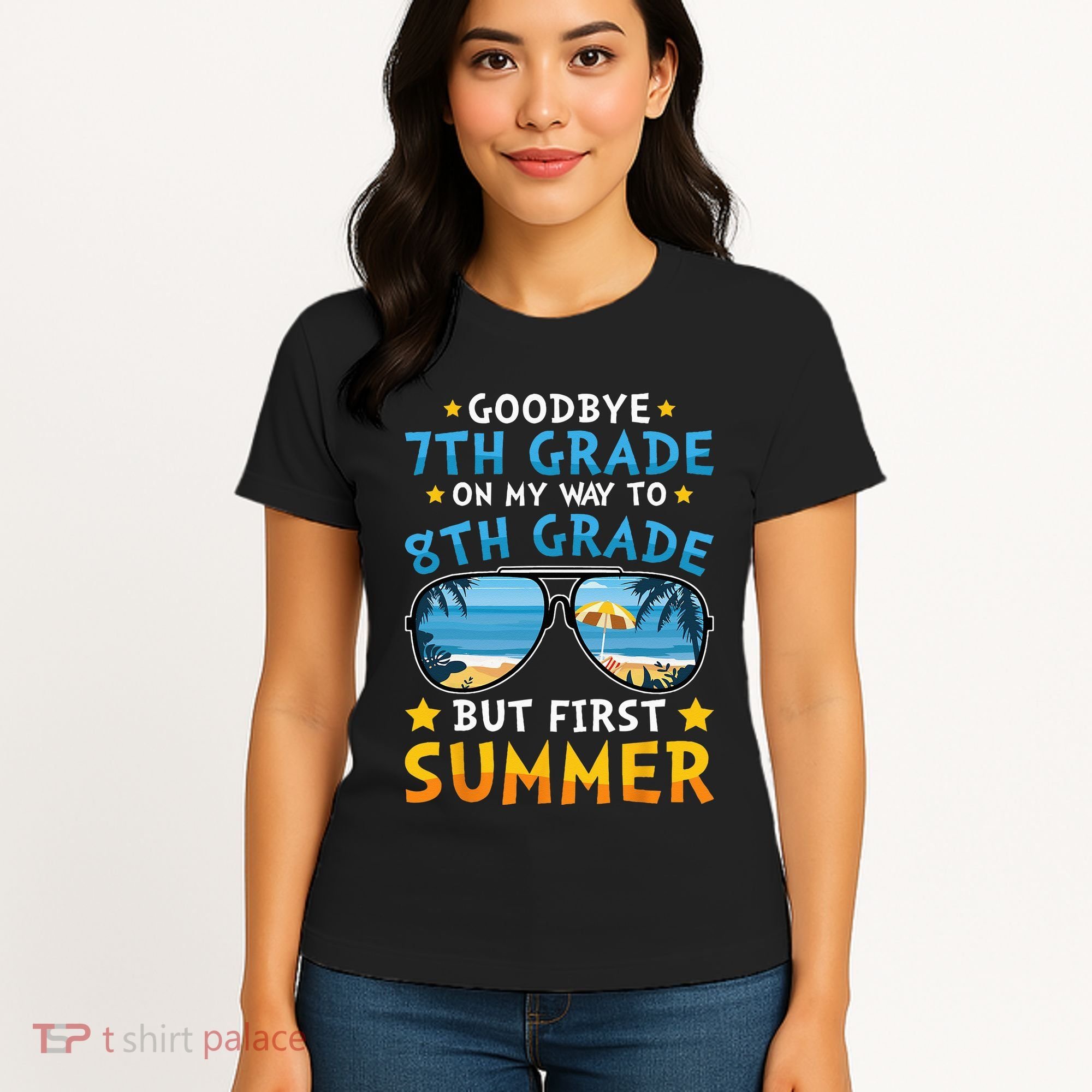 Goodbye 7th Grade Graduation To 8th Grade Hello Summer Women's T-Shirt