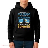 Goodbye 7th Grade Graduation To 8th Grade Hello Summer Kids Hoodie thumb 4