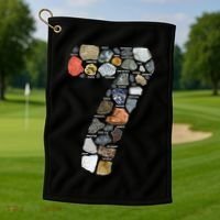 Geology 7 Years Old Rock Collecting 7th Birthday Golf Towel thumb 1