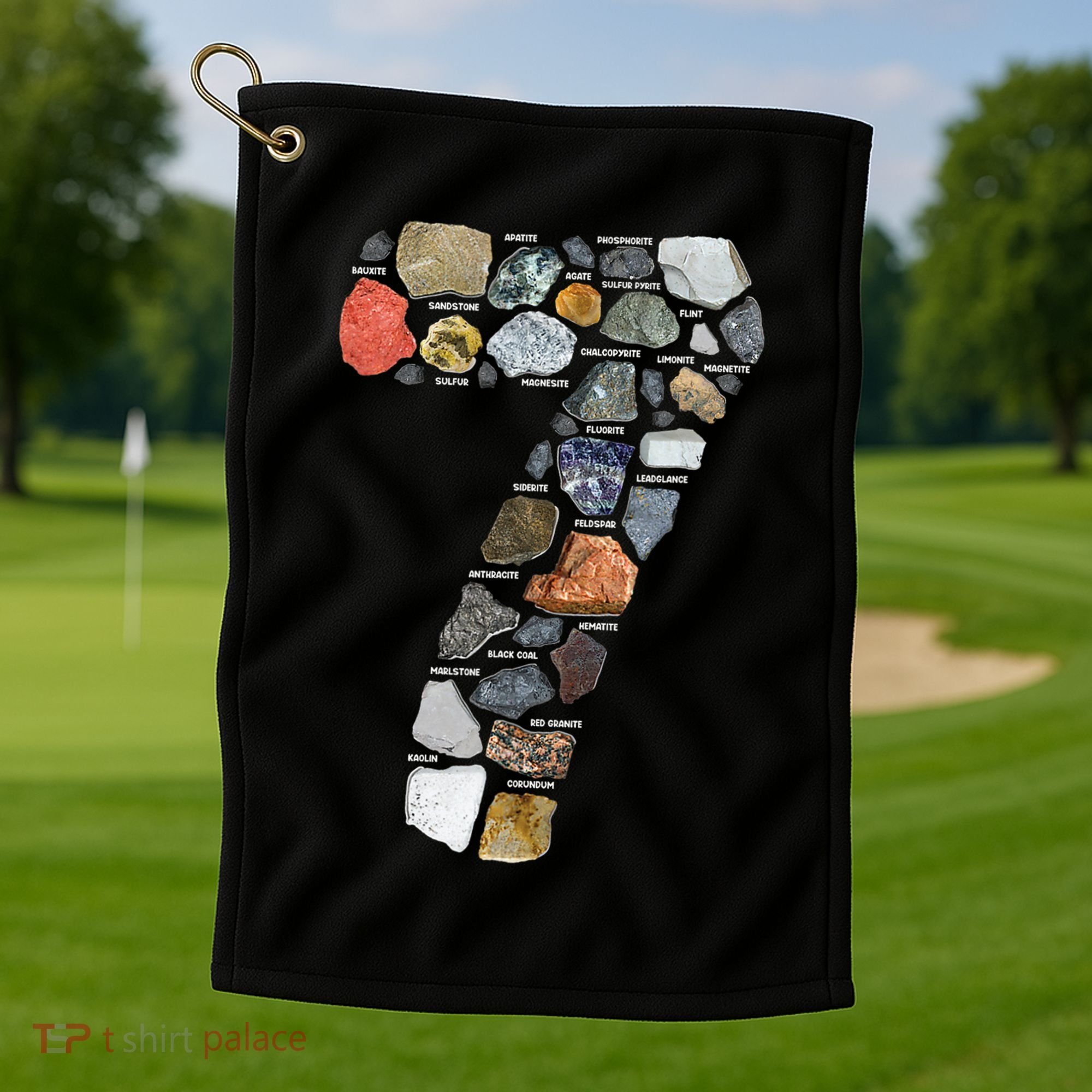 Geology 7 Years Old Rock Collecting 7th Birthday Golf Towel