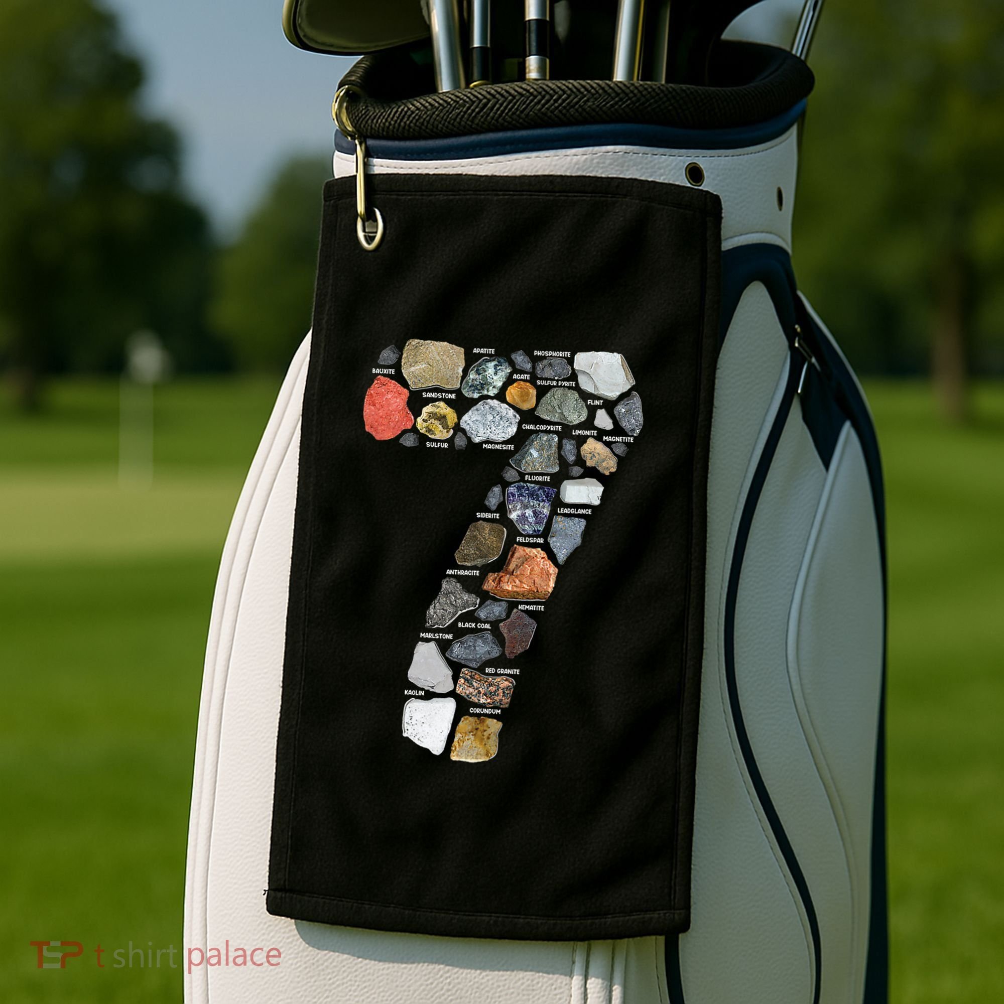 Geology 7 Years Old Rock Collecting 7th Birthday Golf Towel