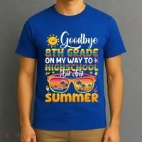 Goodbye 8th Grade Graduation To Highschool Hello Summer Gift T-Shirt thumb 3