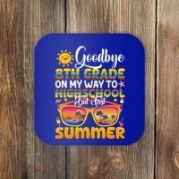 Goodbye 8th Grade Graduation To Highschool Hello Summer Gift Coaster thumb 0