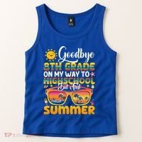 Goodbye 8th Grade Graduation To Highschool Hello Summer Gift Tank Top thumb 2