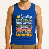 Goodbye 8th Grade Graduation To Highschool Hello Summer Gift Tank Top thumb 3
