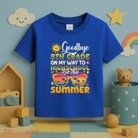 Goodbye 8th Grade Graduation To Highschool Hello Summer Gift Toddler T-Shirt thumb 3