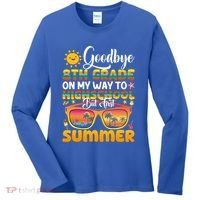 Goodbye 8th Grade Graduation To Highschool Hello Summer Gift Women's Long Sleeve Shirt thumb 0